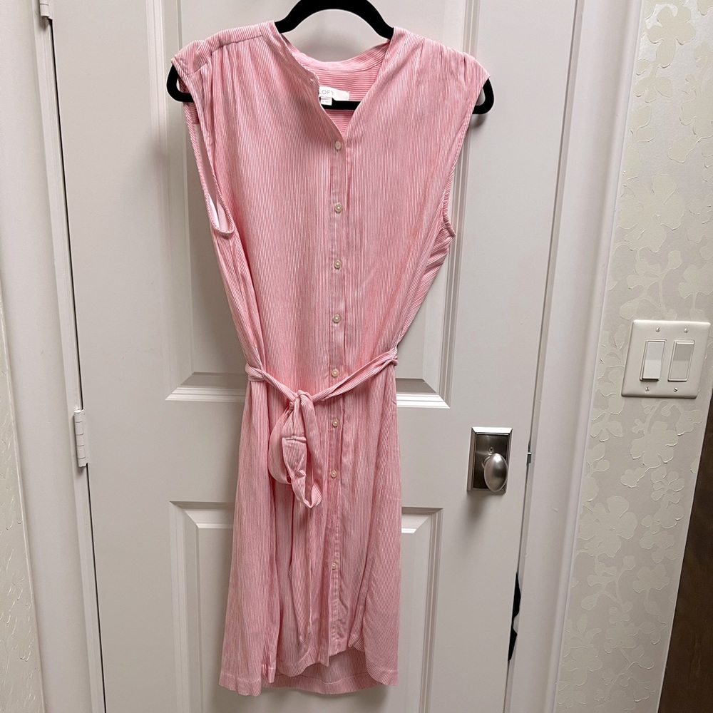 Loft.  Like new summer shirt dress with belt.